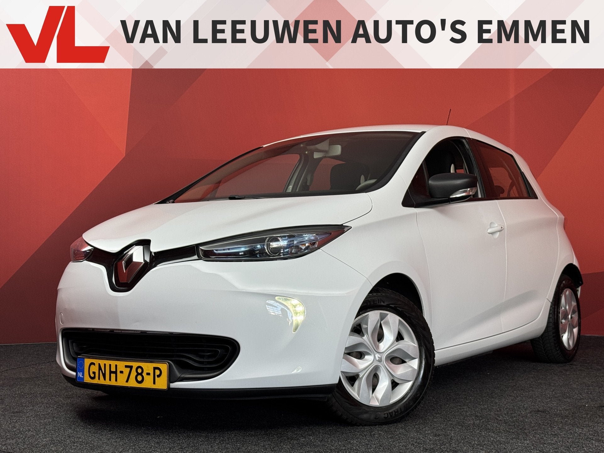 Renault ZOE R90 Life 41 kWh (ex Accu) | SOH 88,9% | Clima |, Auto's, Stof, Gebruikt, Met garantie (alle), Wit