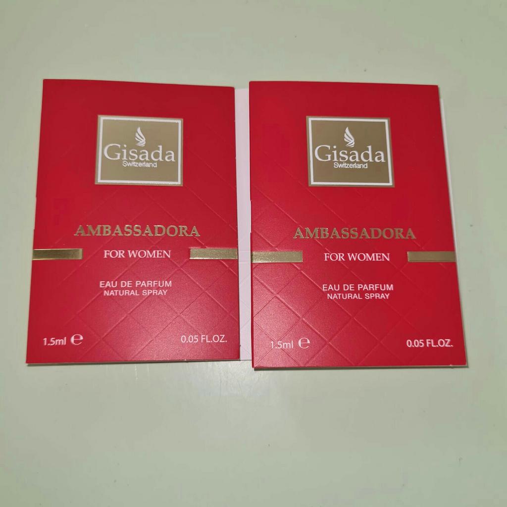 Gisada ambassadora for woman eau de parfum 2x1,5ml, Ophalen of Verzenden, Nieuw