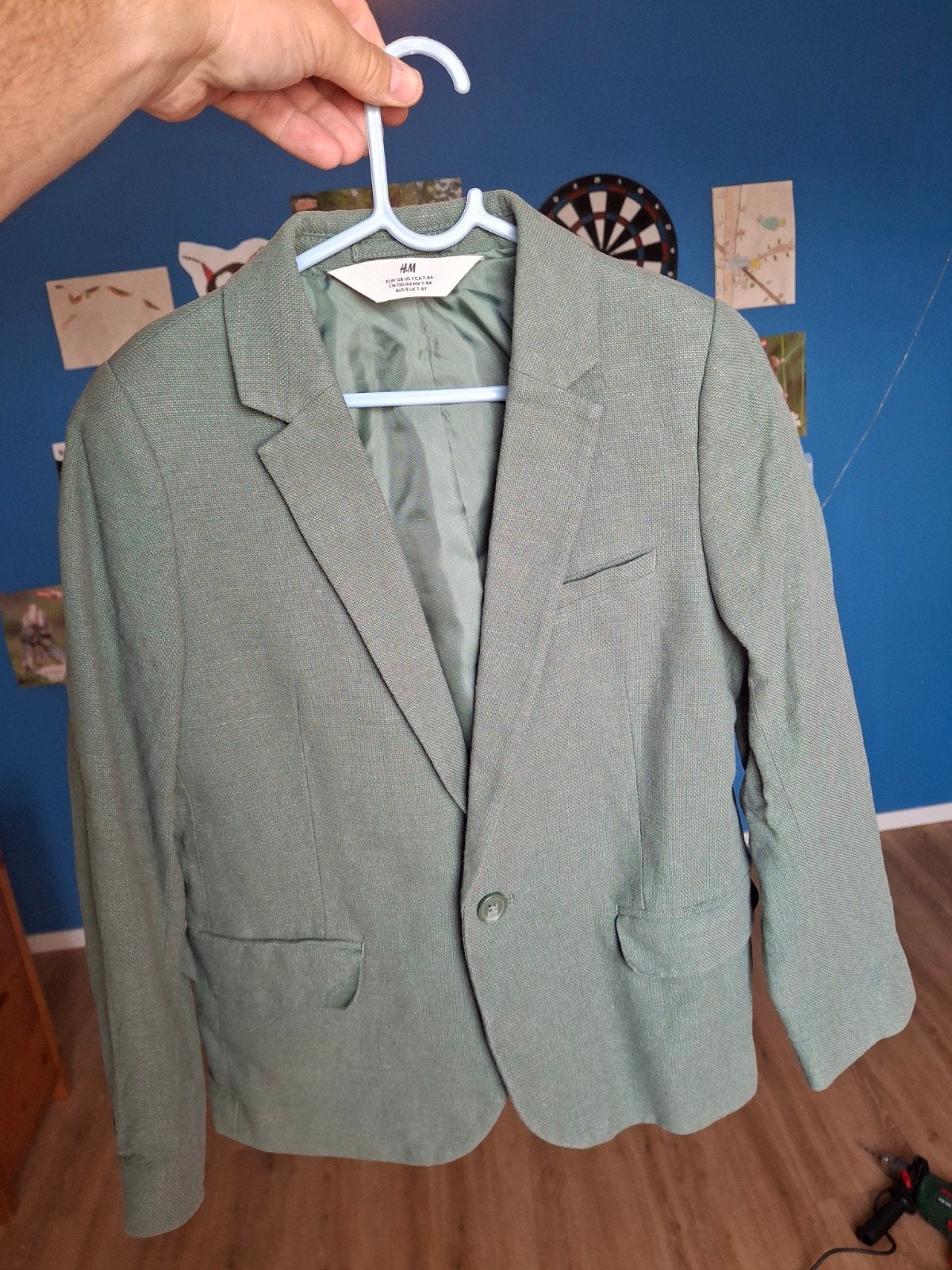 H&M Kinderblazer Groen Maat 128 (6-8 jaar), Ophalen of Verzenden, Gebruikt, H&M, Jongen
