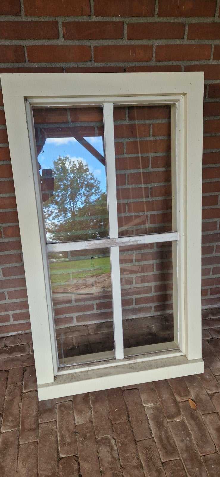 Hardhouten kozijn 68x116,5cm, Doe-het-zelf en Verbouw, Ophalen, Gevelraam of Ruit, Gebruikt, Minder dan 80 cm