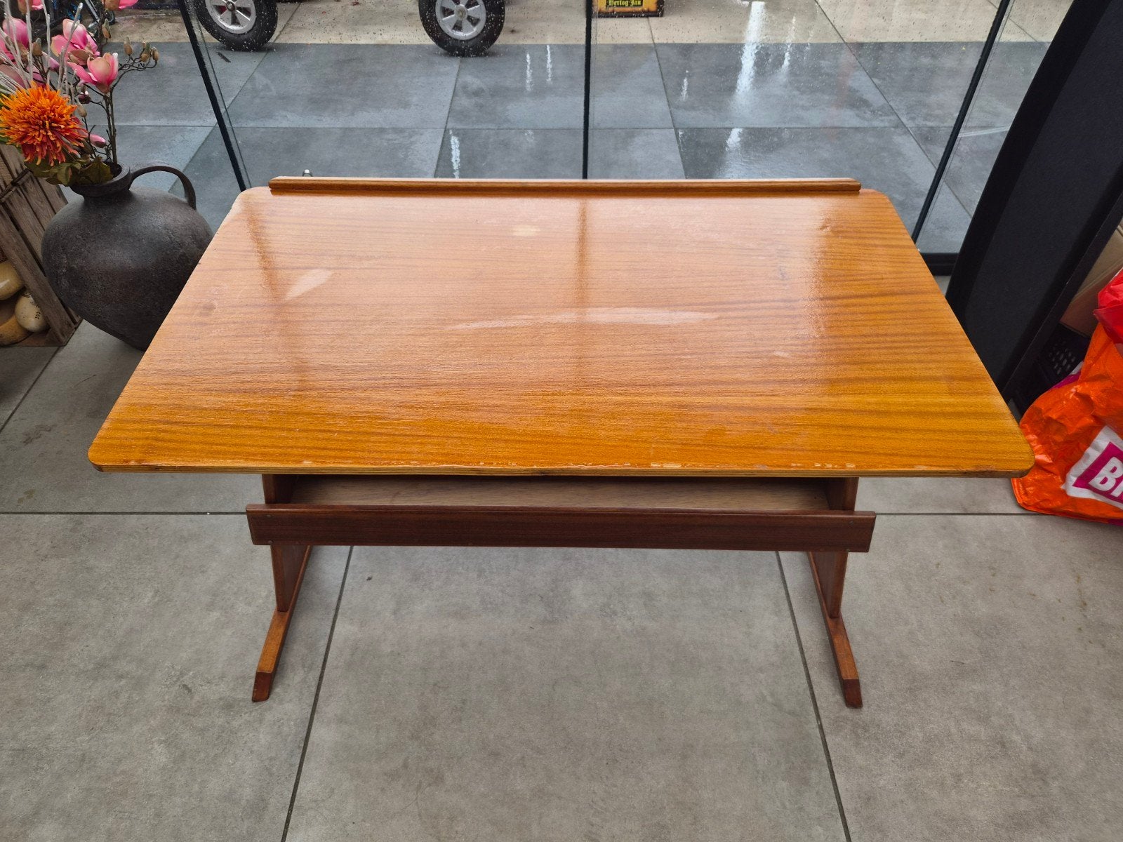 vintage tafel, Ophalen, Zo goed als nieuw, Vier personen, Rechthoekig