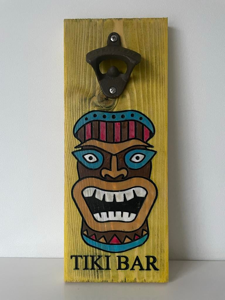 Wandflesopener Tiki Bar - Hout - Nieuw, Ophalen of Verzenden, Nieuw