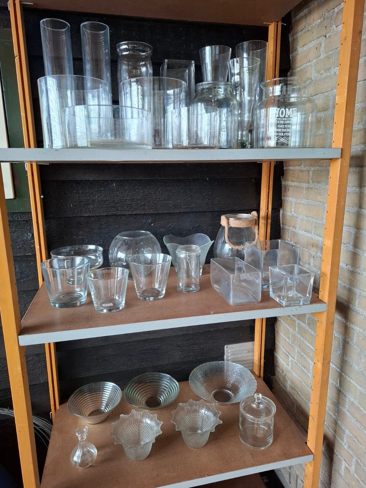 Vazen, Potten en Schalen, Sierglas 28 stuks Glas, Huis en Inrichting, Woonaccessoires | Vazen, Ophalen, Gebruikt, Op voet, Glas