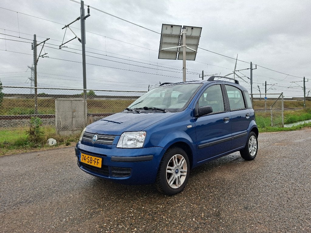 Fiat Panda 1.2 44KW 60PK 2005 Blauw Airco NIEUWE APK, Auto's, Voorwielaandrijving, Stof, Origineel Nederlands, Bedrijf