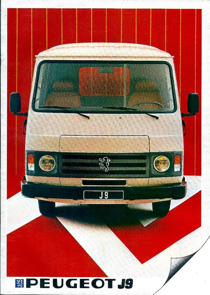 Folder Peugeot J9 1983, Ophalen of Verzenden, Gelezen, Peugeot