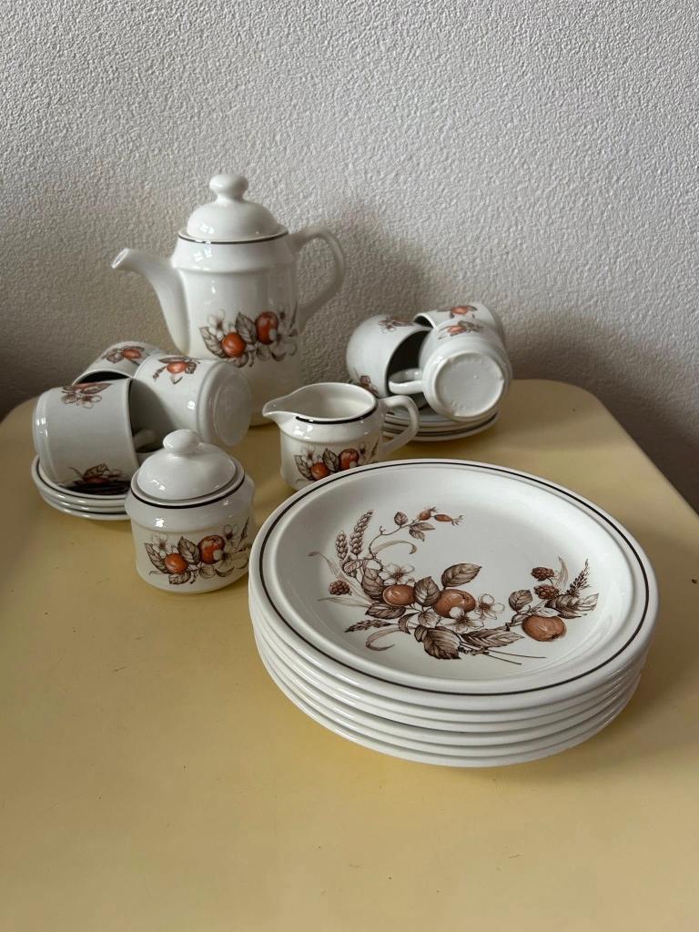Vintage Royal Tudor theeservies - Crown Harvest (Engels), Ophalen of Verzenden