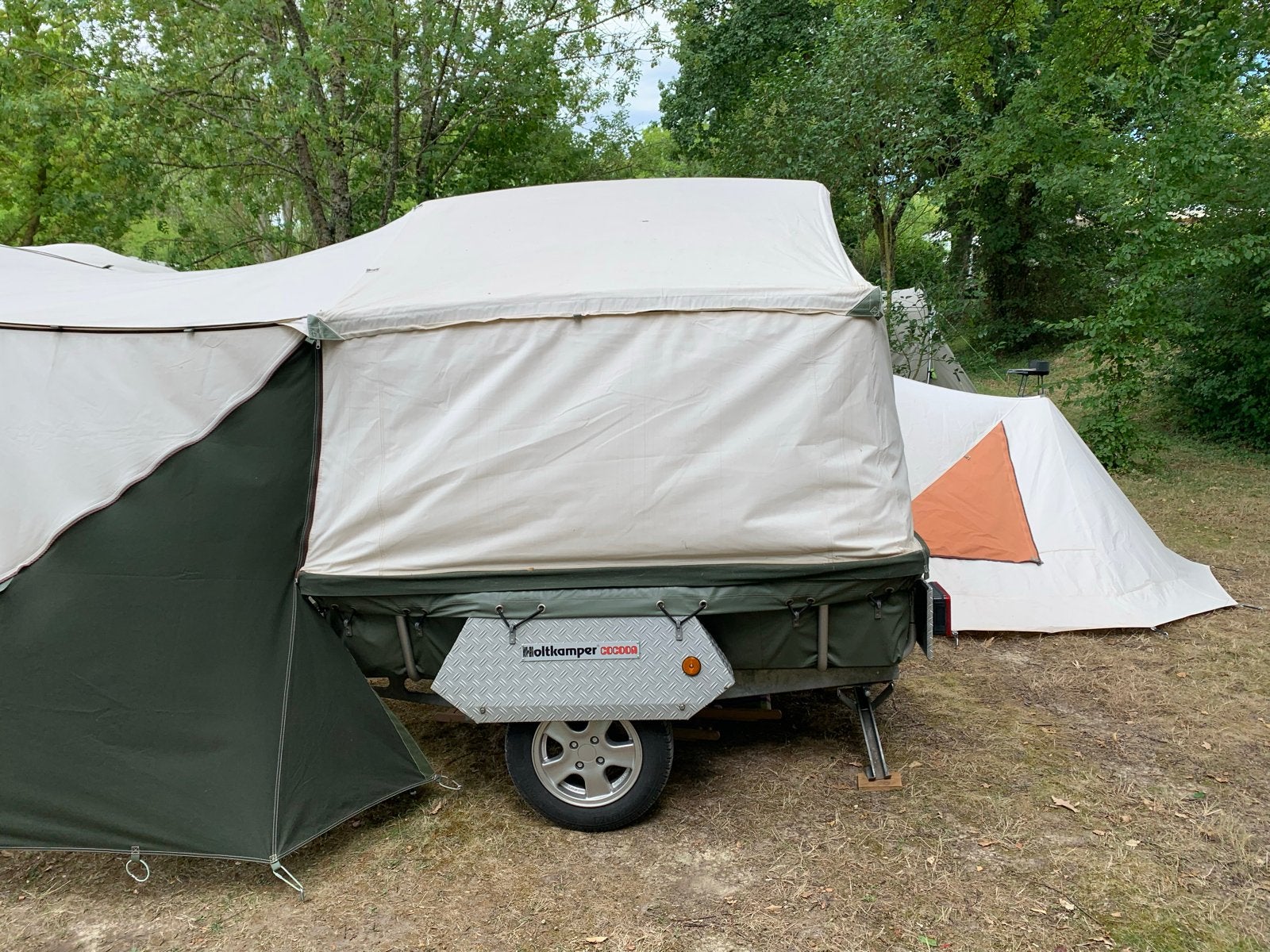 Holtkamper Cocoon M (2009) met Adventure tent en extra's, Ophalen, Holtkamper