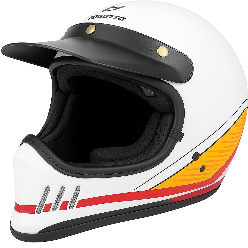 Bogotto FF980 EX-R Offroadhelm - Matt Pearl White, Maat XS, XS, Ophalen of Verzenden, Den Bosch, Asedge90@gmail.com