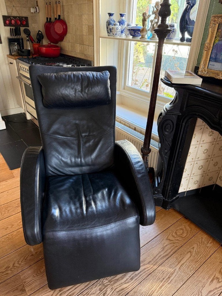 Rolf Benz Relaxfauteuil Zwart, Ophalen, Gebruikt, Minder dan 75 cm, Modern