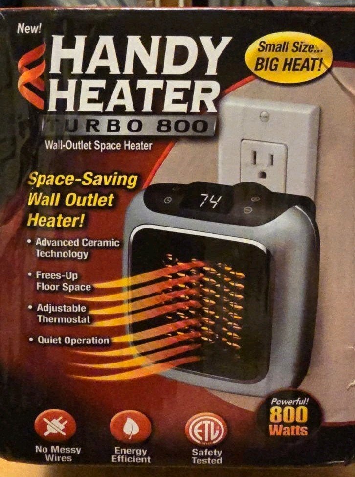 Handy Heater Turbo 800 Wandcontactdoos Kachel, Doe-het-zelf en Verbouw, Verwarming en Radiatoren, Ophalen of Verzenden