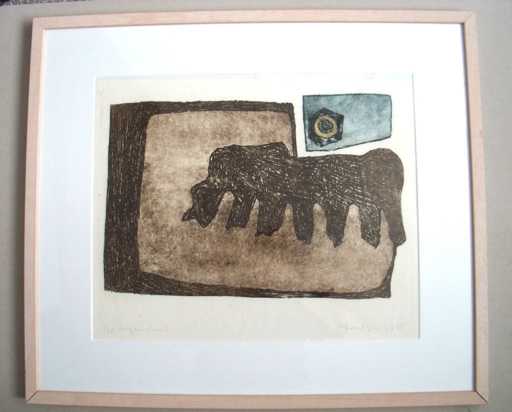 Jan Montyn (1924-2015 - Zonder titel - nr. 1 van 20 - ets, Ophalen