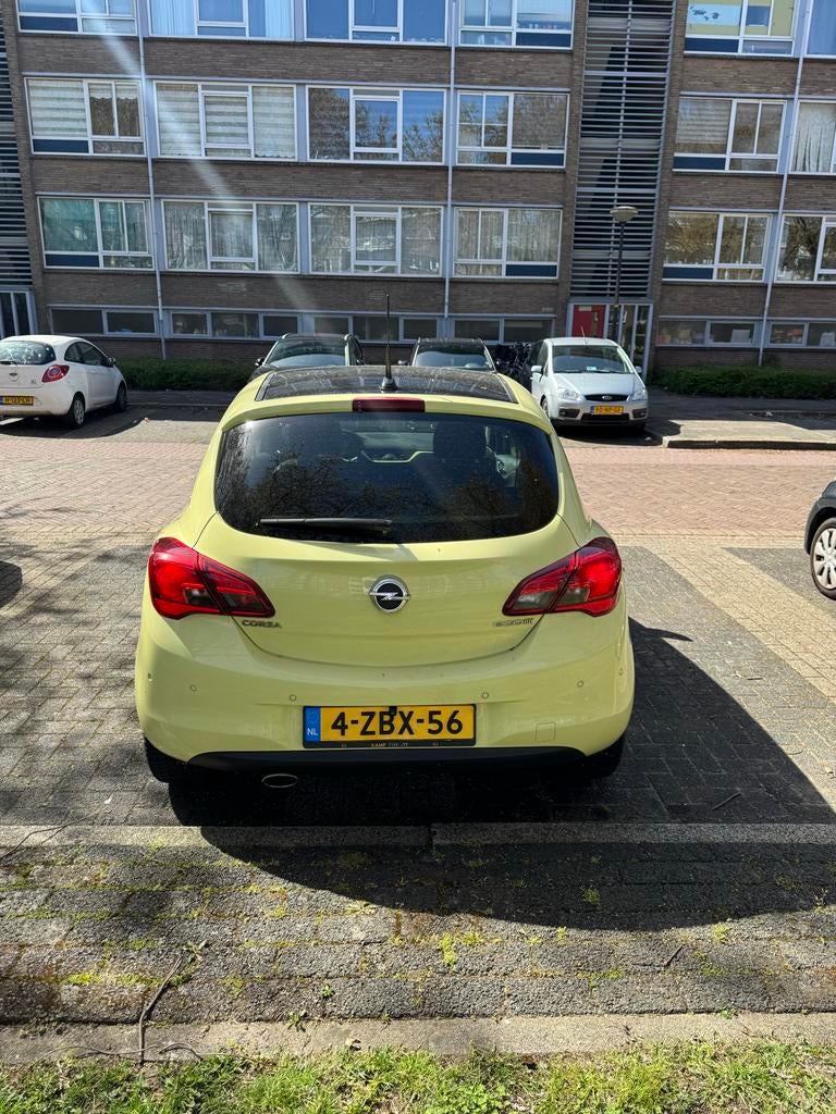 Opel Corsa 1.0T 66KW/90PK 3D 2014 Groen, Auto's, Voorwielaandrijving, 1063 kg, Overige kleuren, Origineel Nederlands