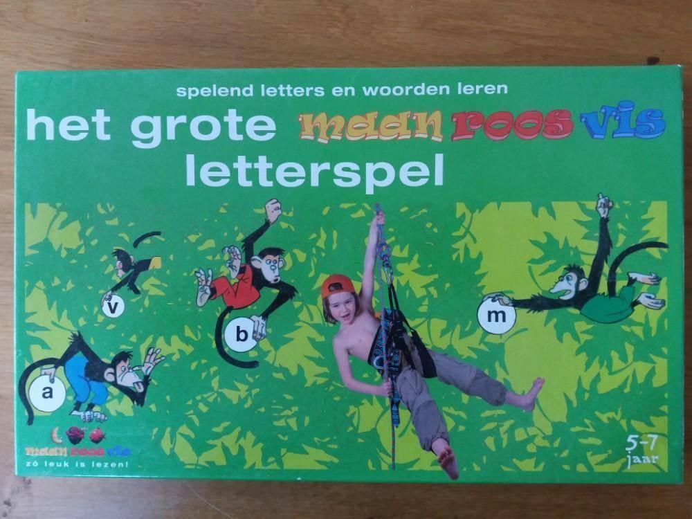 Maan roos vis letterspel als nieuw, Ophalen of Verzenden, Zo goed als nieuw