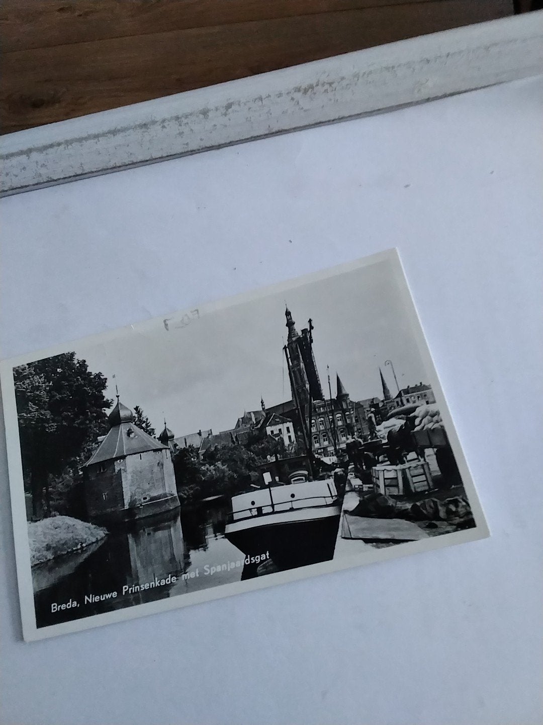 Oude kaart Breda: Nieuwe PrinsenKade met Spanjaardsgat, Ophalen of Verzenden, 1940 tot 1960, Gelopen, Noord-Brabant