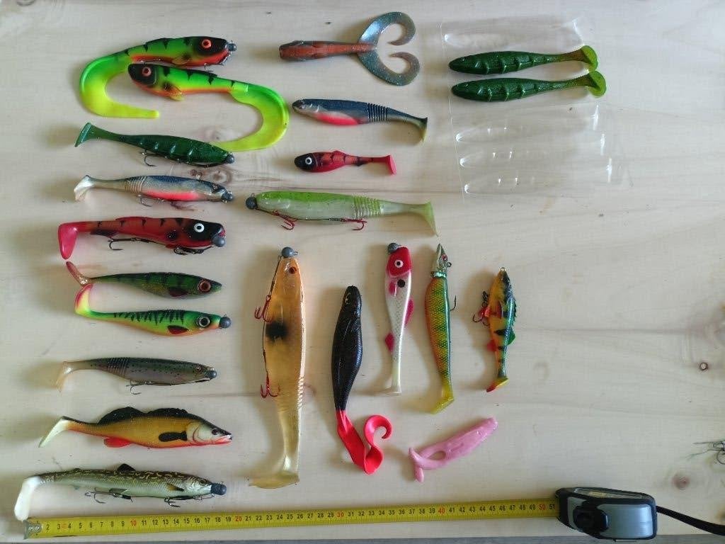 Partij shads kunstaas voor snoek, Ophalen of Verzenden, Zo goed als nieuw, Kunstaas