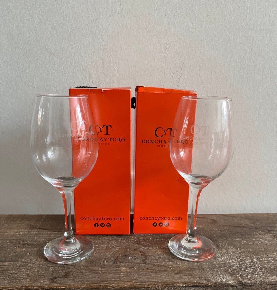Nieuwe Concha y Toro wijnglazen - set van 2, Glas of Glazen, Overige merken, Nieuw, Ophalen of Verzenden