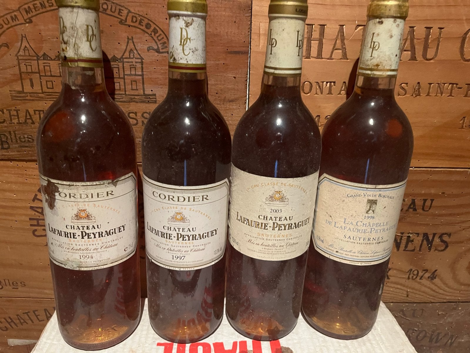 Château Lafaurie-Peyraguey Sauternes - Div. Jaren. 1eres GCC, Verzamelen, Wijnen, Gebruikt, Frankrijk, Ophalen of Verzenden, Witte wijn