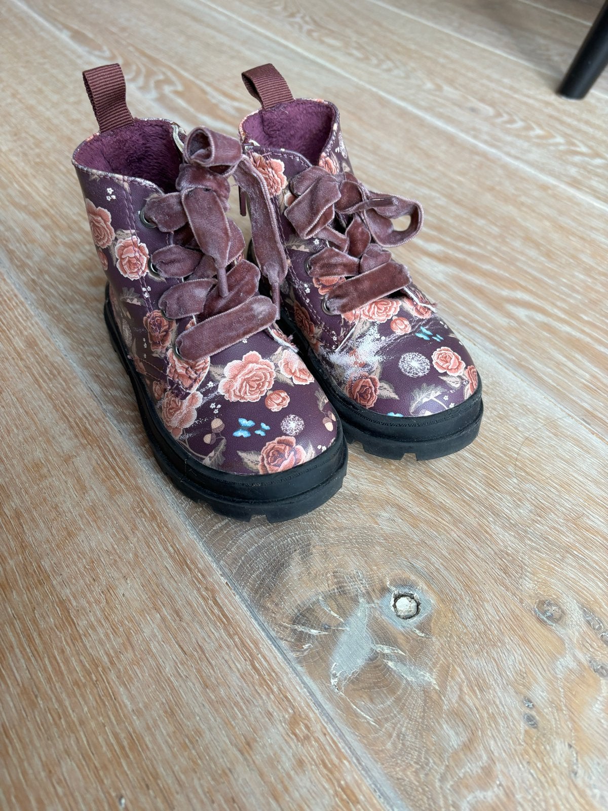 H&M Laarsjes Maat 23 met Bloemenprint, Ophalen, Gebruikt, Meisje, Laarzen