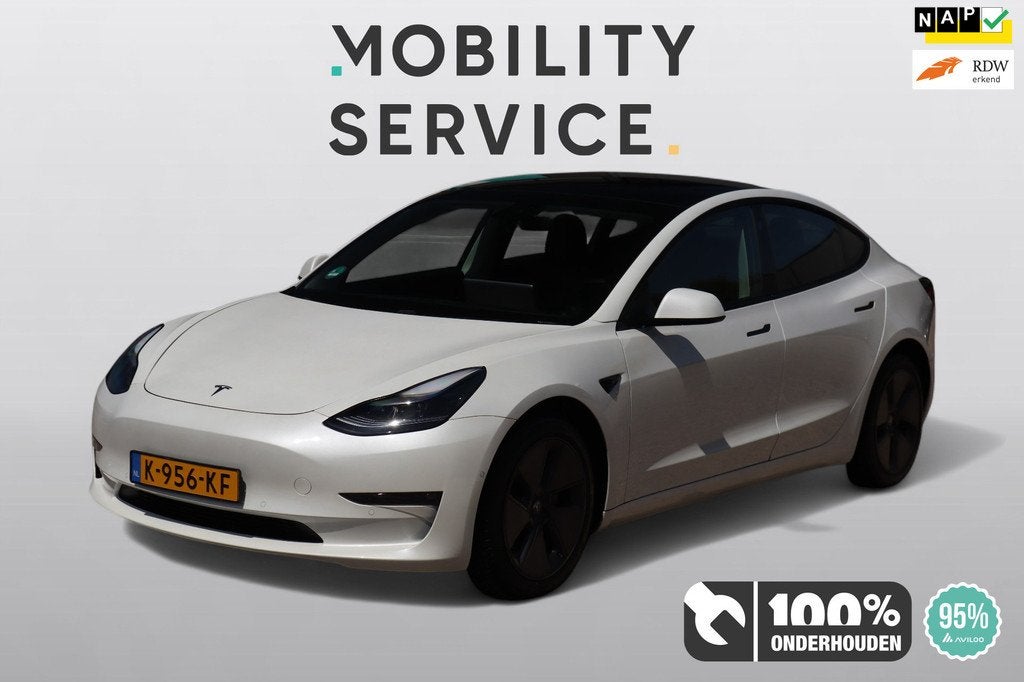 Tesla Model 3 Long Range AWD 75 kWh SOH96% FaceLift Clima Cr, Auto's, Tesla, Gebruikt, 544 km, Wit, Onderhoudsboekje