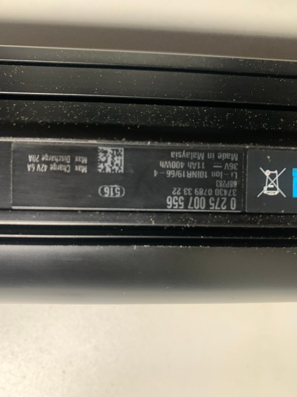 Bosch PowerTube 400 E-bike Accu 36V 11Ah 400Wh, Fietsen en Brommers, Fietsaccessoires | Fietsaccu's, Ophalen of Verzenden, Gebruikt