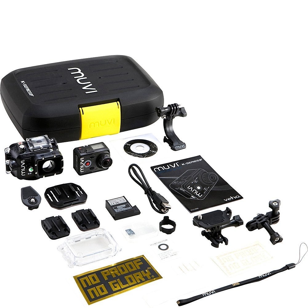 Muvi K-Series Action Camera met accessoires, Overige merken, Gebruikt, Ophalen of Verzenden, Nvt