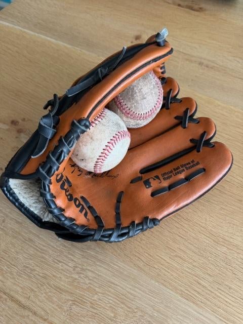 Honkbalhandschoen (kind), Sport en Fitness, Honkbal en Softbal, Ophalen, Gebruikt, Honkbal, Handschoen
