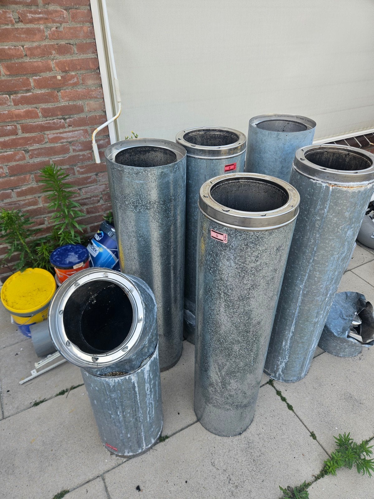 Openhaard buizen, Doe-het-zelf en Verbouw, Buizen en Afvoer, Ophalen, Pvc, 80 mm of meer