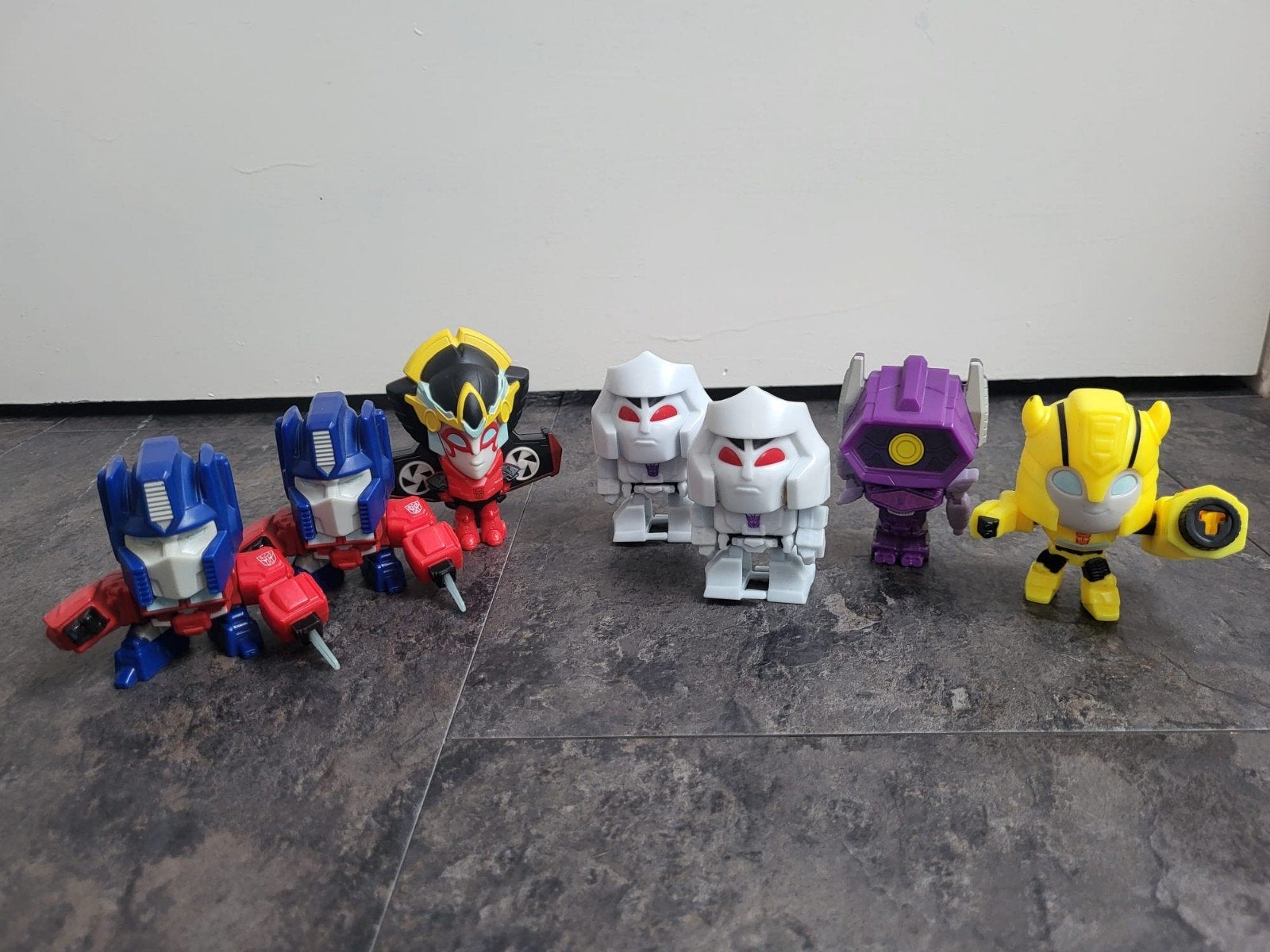 Transformers Mini Figuren Set - Optimus, Megatron, Bumblebee, Ophalen of Verzenden, Gebruikt