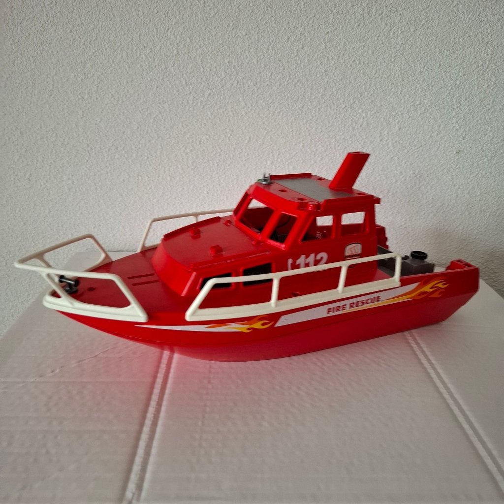 Playmobil brandweerboot, Ophalen of Verzenden, Zo goed als nieuw, Boot/Schip