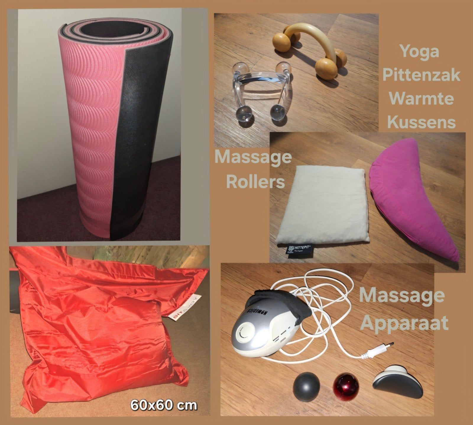Massage Sport 🏋🙏 Yoga Fitness Pilates Meditatie Kussen Mat, Ophalen of Verzenden, Zo goed als nieuw, Apparaat