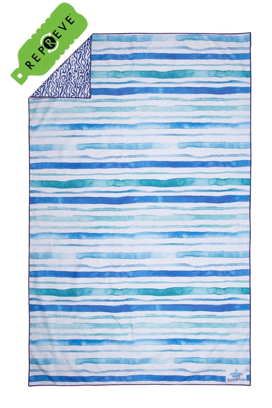 SooBluu strandlaken/reishanddoek - gerecycled plastic, Blauw, Overige merken, Badlaken, Nieuw
