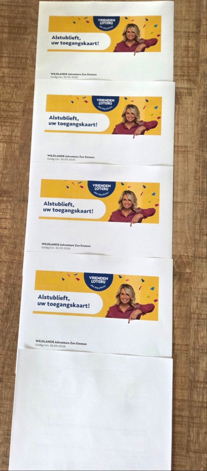 4 kaartjes Wildlands adventure zoo, Tickets en Kaartjes, Recreatie | Dierentuinen, Drie personen of meer, Ticket of Toegangskaart