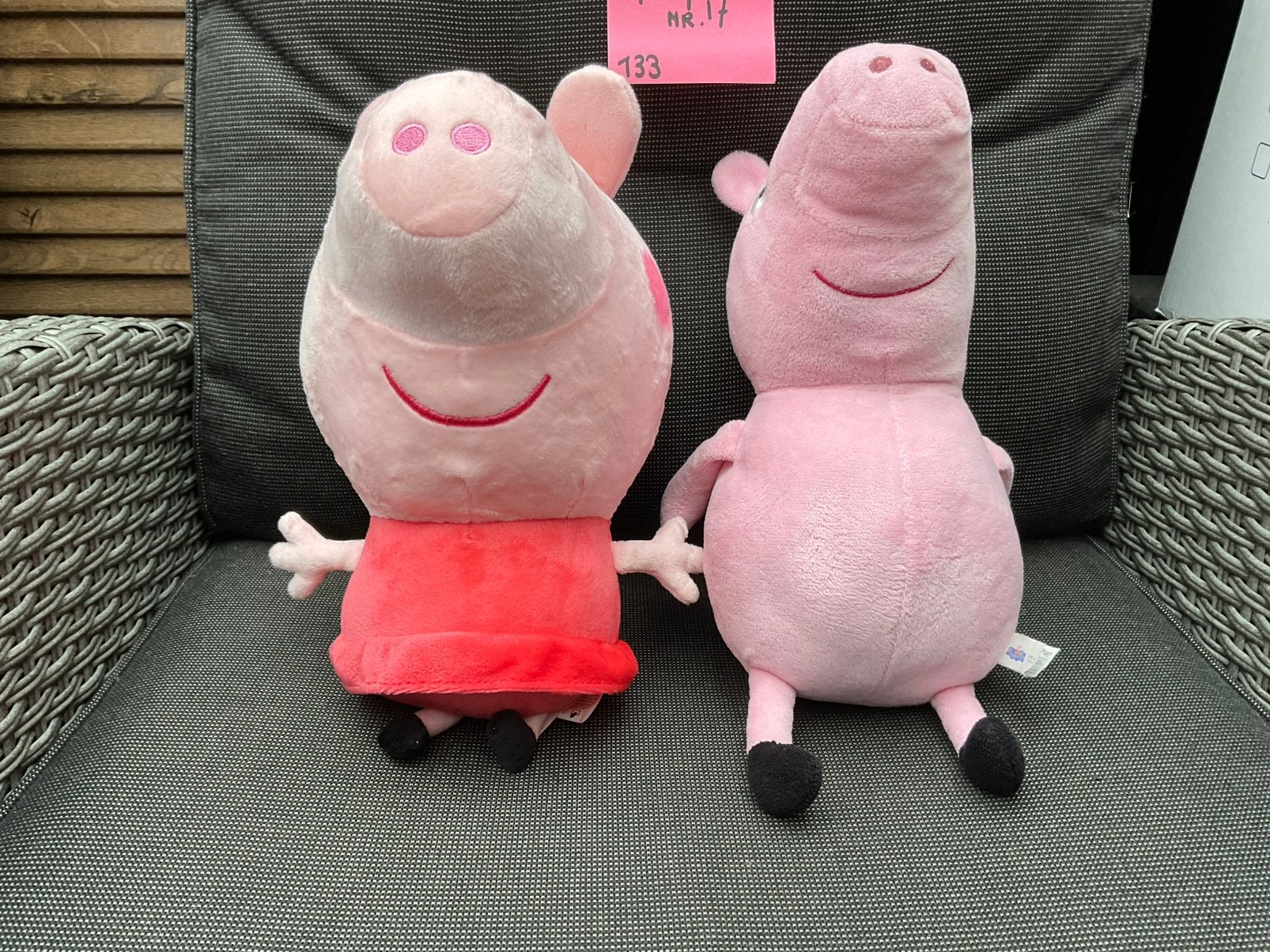 2 nieuwe zgan Peppa Pig knuffels 25/30cm samen 12,50, Peppa Pig, Ophalen, Nieuw, Overige typen