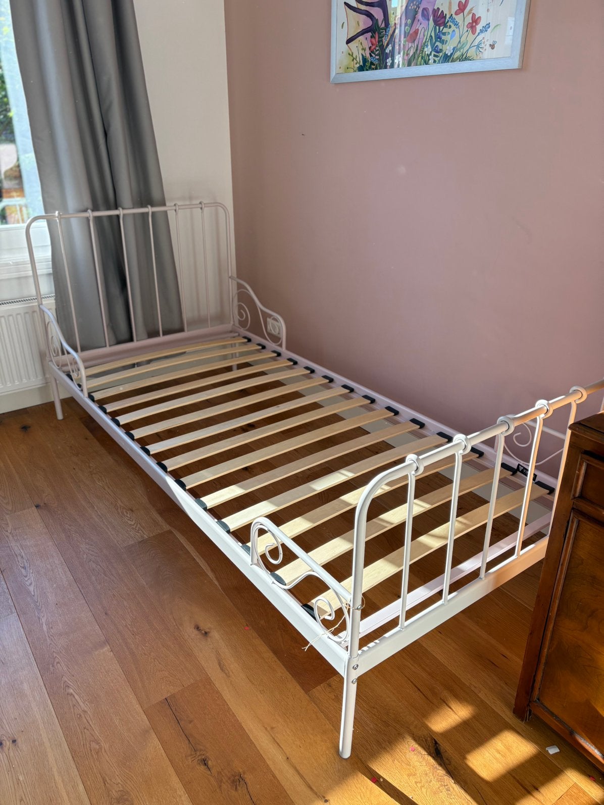 Meidenbed vipack 90x200, Ophalen, 90 cm, Eenpersoons, Wit
