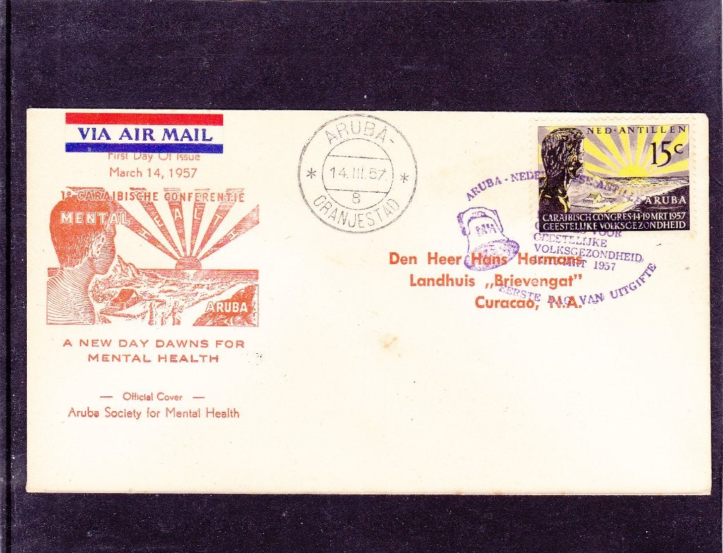 Antillen FDC E 1 A onbeschreven (506), Verzenden, Onbeschreven, Rest van de wereld