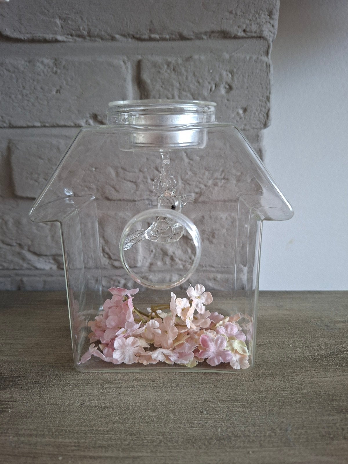 Riviera Maison Fillable Birdhouse Votive, Ophalen of Verzenden, Zo goed als nieuw, Glas