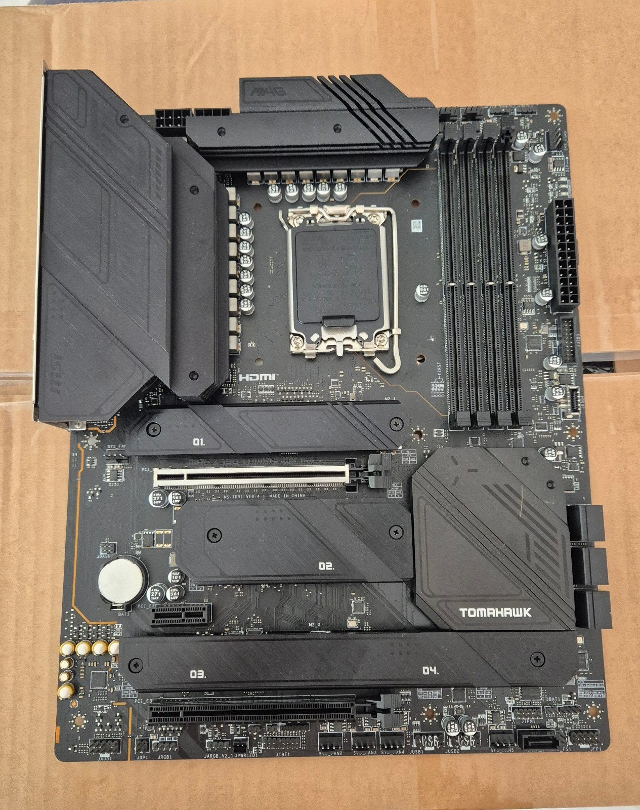 MSI MAG Z790 Tomahawk WiFi moederbord, LGA 1700, Ophalen of Verzenden, Zo goed als nieuw, ATX