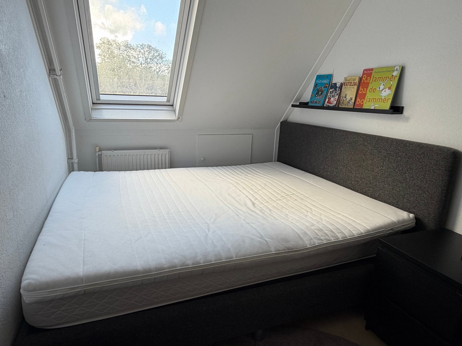 Tweepersoonsbed boxspring 160x200, Ophalen, Tweepersoons, 200 cm, 160 cm