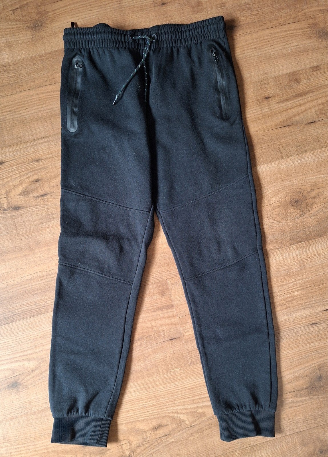 Joggingbroek / Sportbroek met ritszakken ZEEMAN maat M, Ophalen, Maat 48/50 (M), Zwart, Gedragen