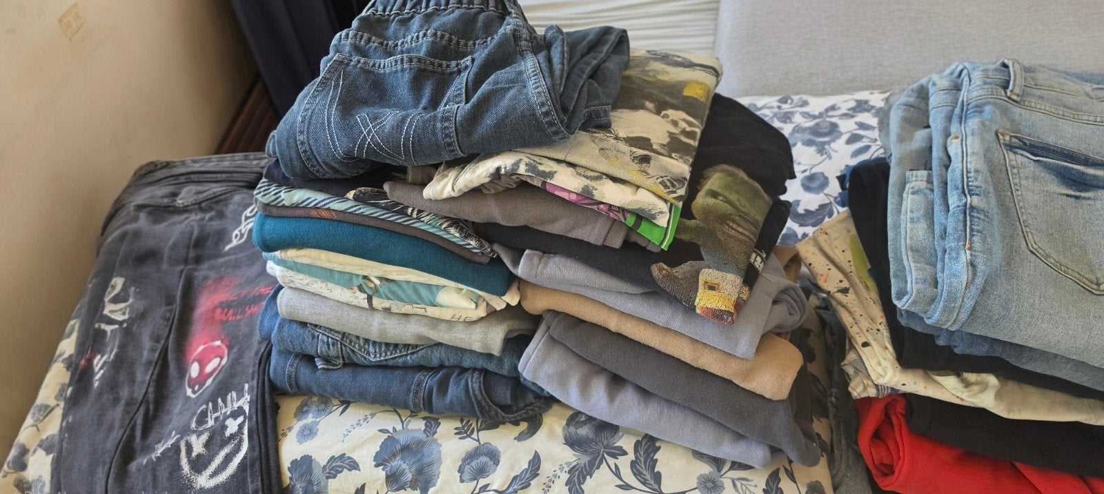 groot pakket kinderkleding jongens mt 140-146-152 en 158, Ophalen, Gebruikt