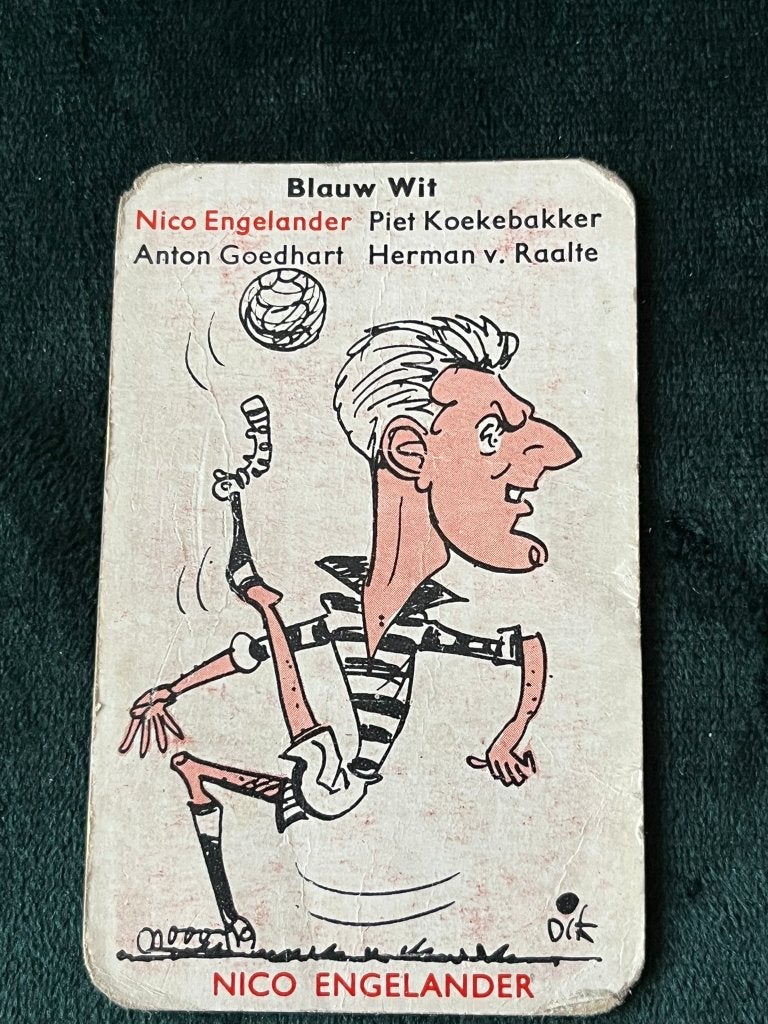 Nico Engelander karikatuur Dik Bruynesteyn Monty voetbalpl., Verzamelen, Sportartikelen en Voetbal, Ophalen of Verzenden, Gebruikt