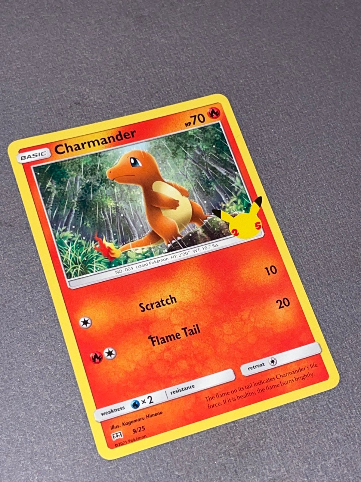 Pokemon - Charmander 9/25 - 25th anniversary, Ophalen of Verzenden, Nieuw, Losse kaart