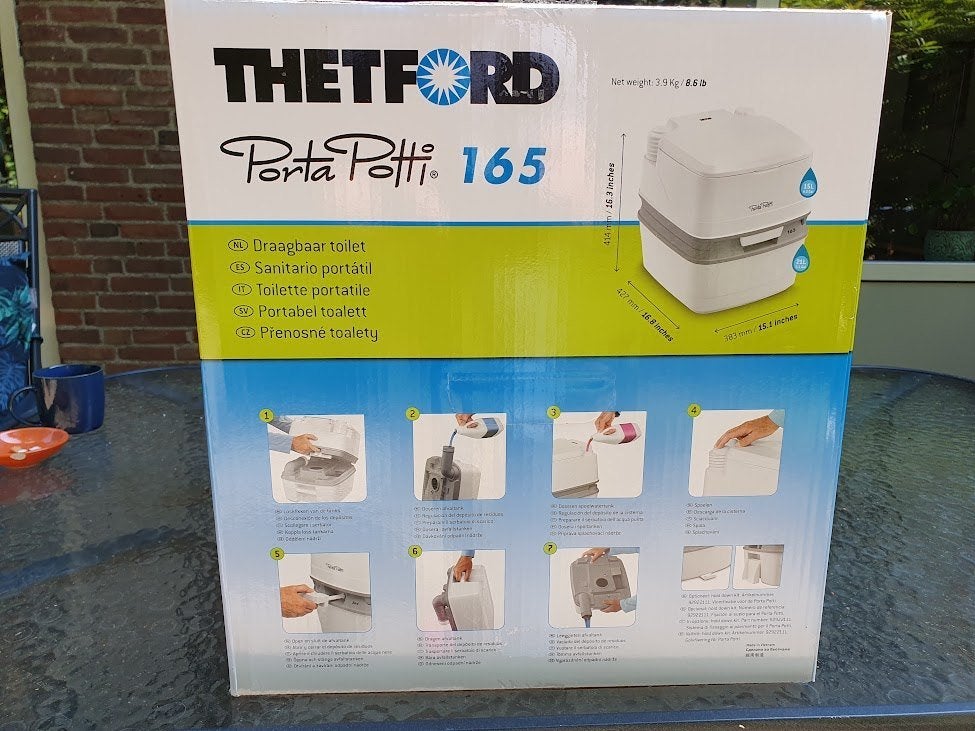 Thetford Porta Potti Qube 165 Wit Draagbaar toilet, Caravans en Kamperen, Kampeeraccessoires, Ophalen, Zo goed als nieuw
