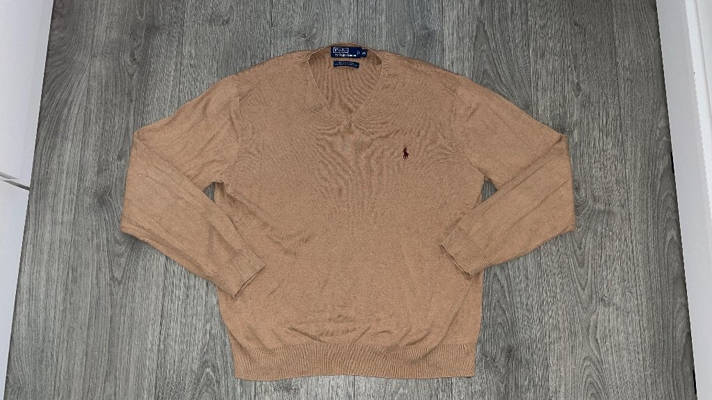 polo Ralph Lauren bruine heren longsleeve trui maat XL, Bruin, Maat 56/58 (XL), Ophalen of Verzenden, Polo Ralph Lauren
