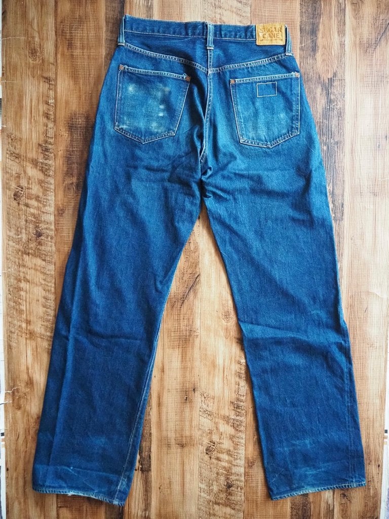 Sugar Cane M41200K W32 x L35 90s Vintage, Ophalen of Verzenden, Zo goed als nieuw, Blauw, W32 (confectie 46) of kleiner