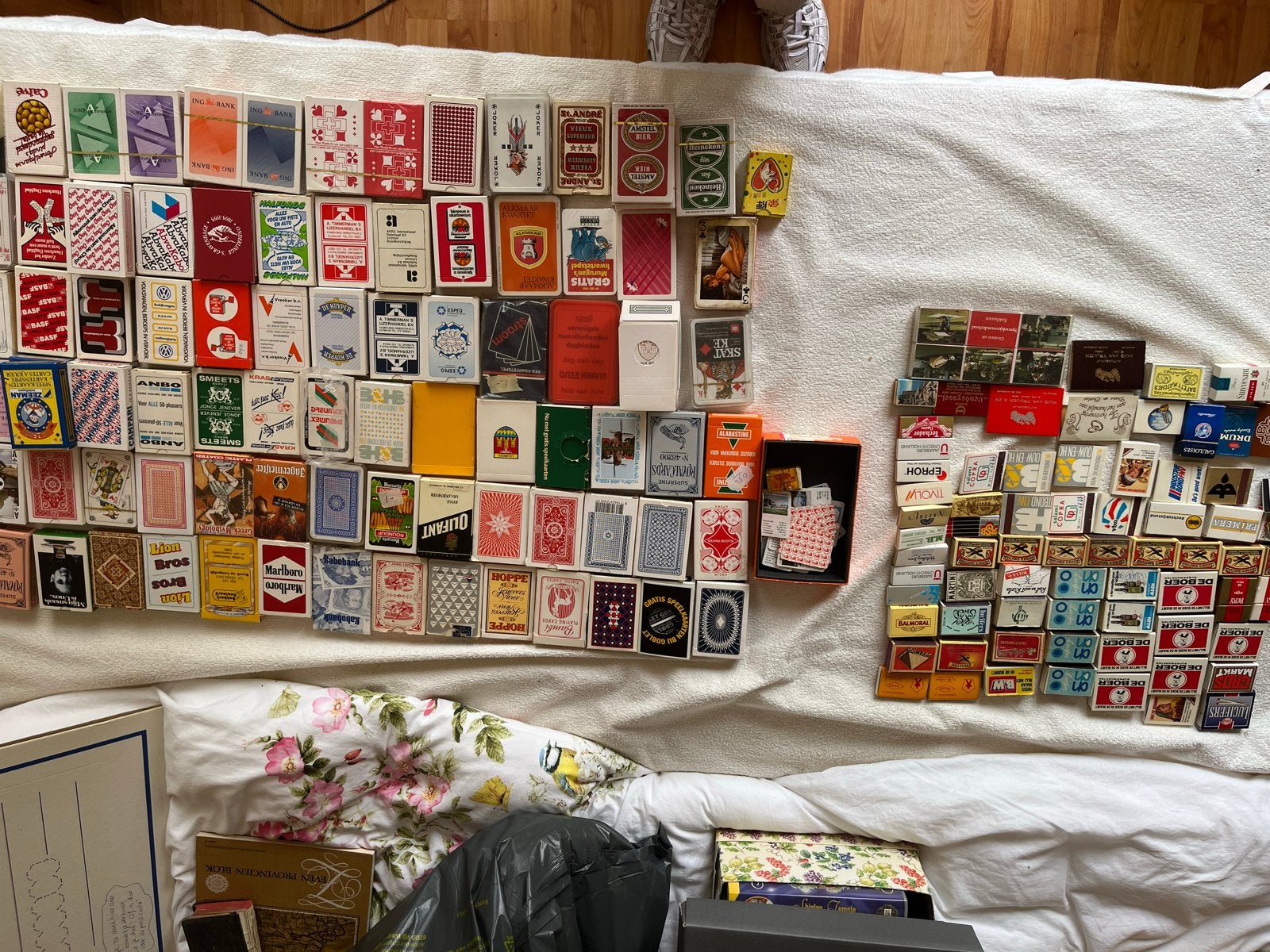 Grote collectie vintage luciferdoosjes, veelal vol, Verzamelen, Ophalen, Gebruikt, Luciferdoosjes of -merken