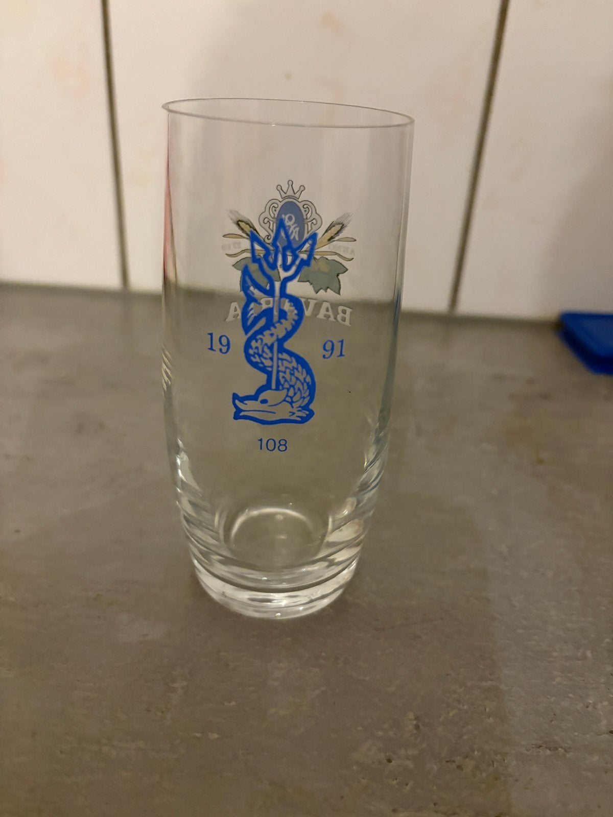 Bavaria dubbeldruk 1991 108, Ophalen of Verzenden, Zo goed als nieuw, Bierglas