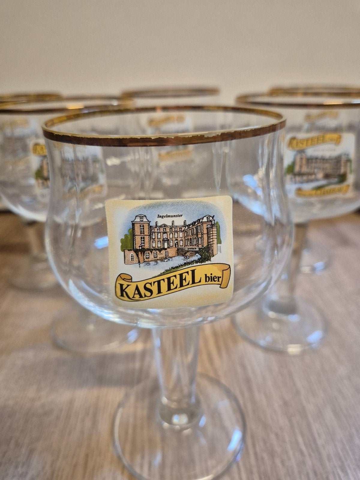 6 Kasteel bier glazen, Ophalen of Verzenden