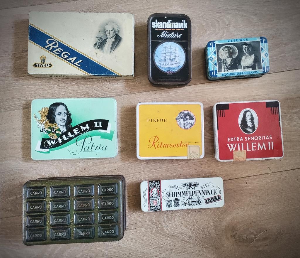 Collectie vintage blikjes, Ophalen of Verzenden, Gebruikt, Overige, Overige merken