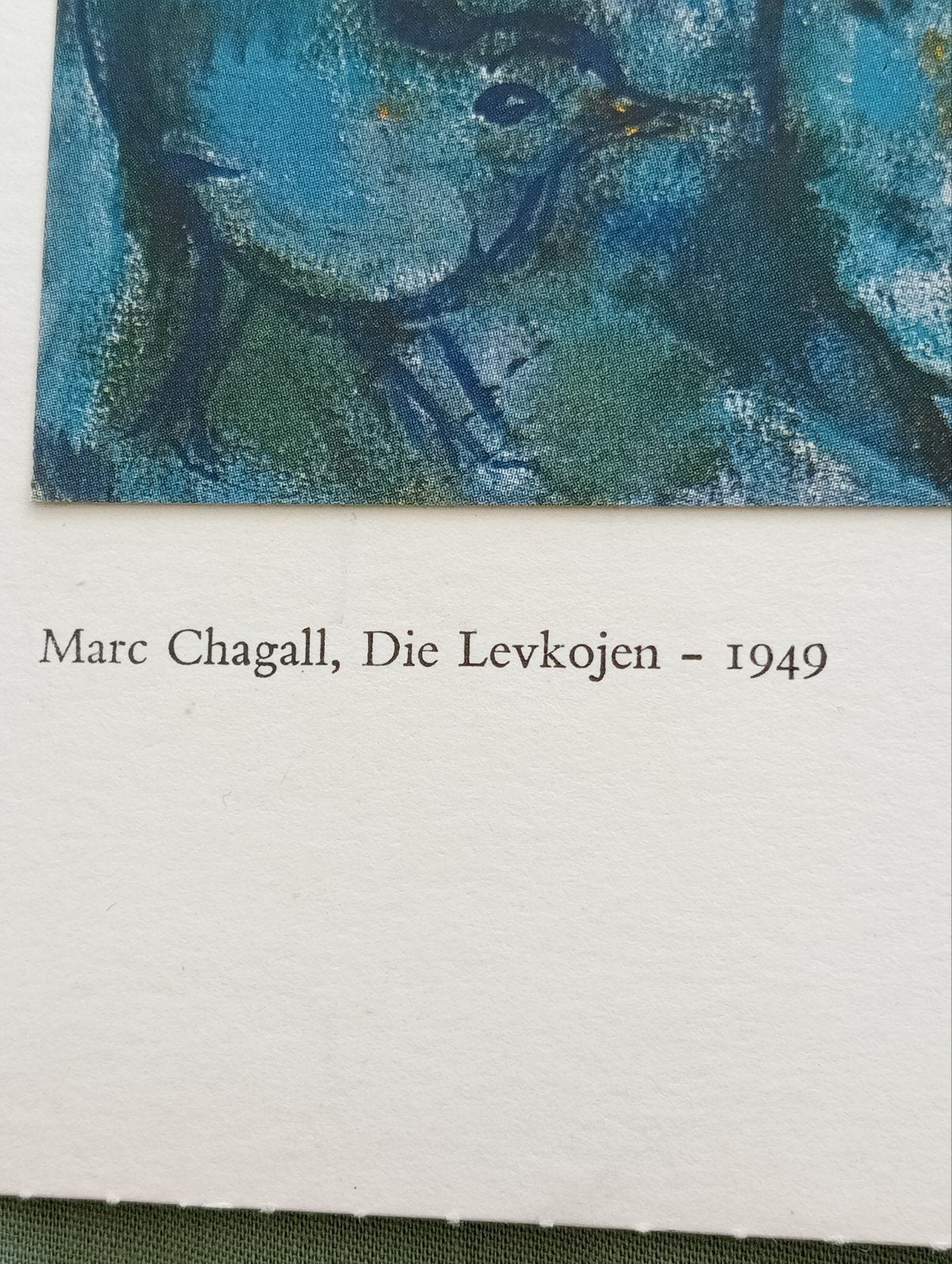 Marc Chagall offset prent 1966, Ophalen of Verzenden, 1960 tot 1980, Gebruikt, Overige onderwerpen